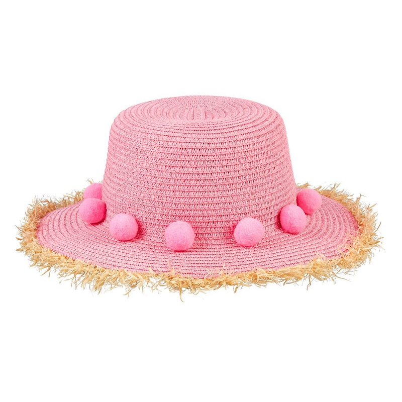 Souza Hat Fiene Pink Pompoms