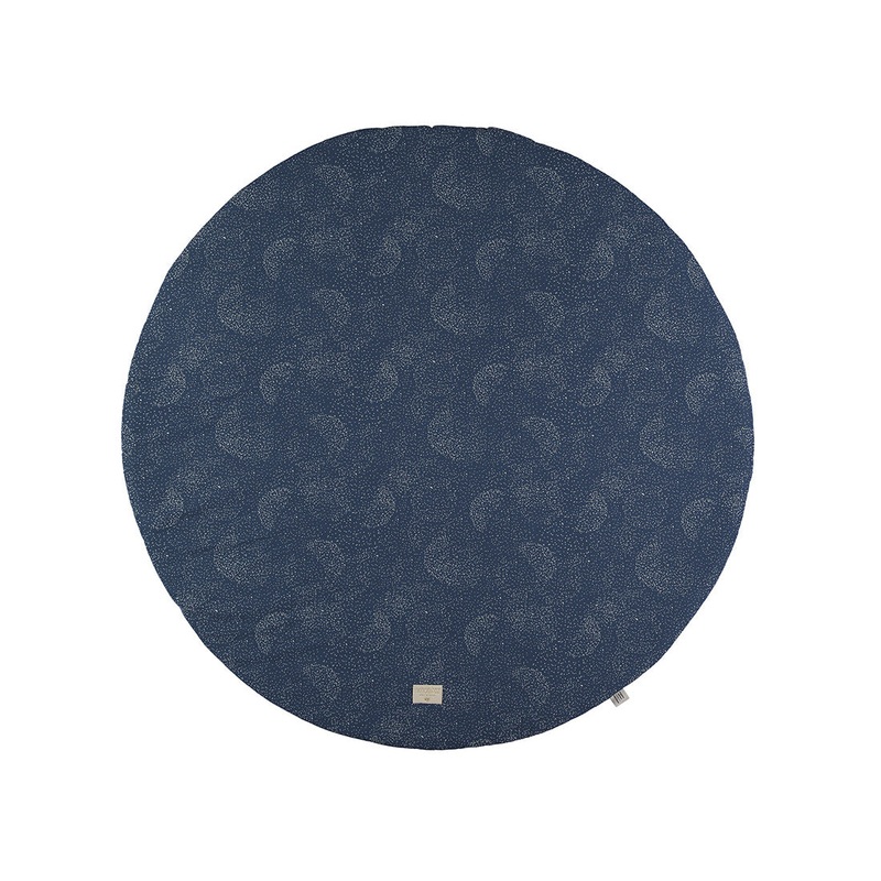 nobodinoz Full Moon Round Playmat Gold Bubble / Night Blue