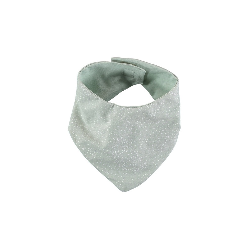 nobodinoz Lucky Bandana Bib White Bubble / Aqua