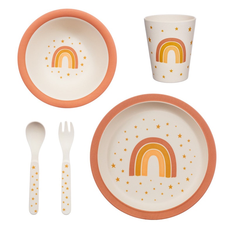 RJB Stone Earth Rainbow Bamboo Tableware Set