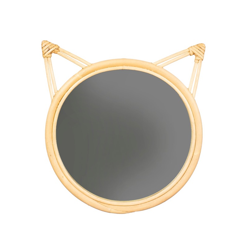 RJB Stone Rattan Cat Mirror