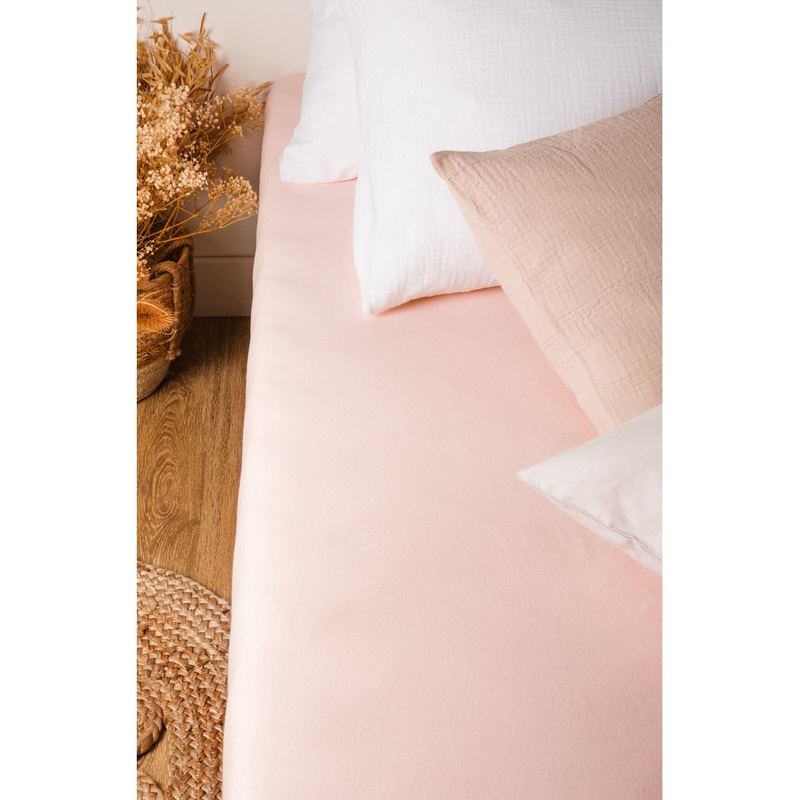 Kadolis Organic Cotton Fitted Sheet - Child 90x200cm Rose Nude