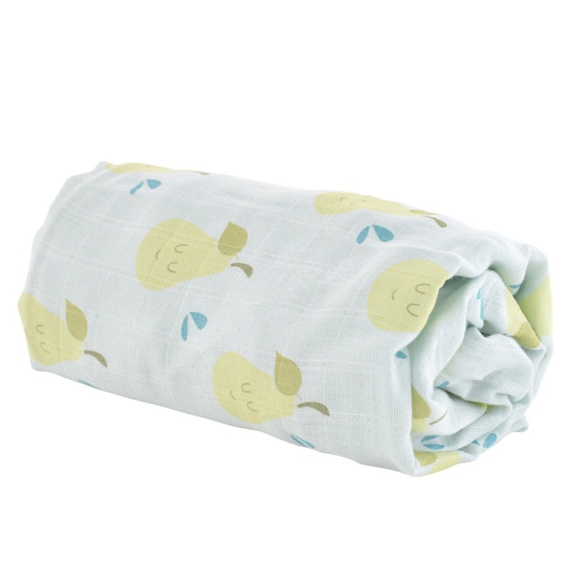 Little Crevette Fitted Sheet 70x140cm Poires Allover Print