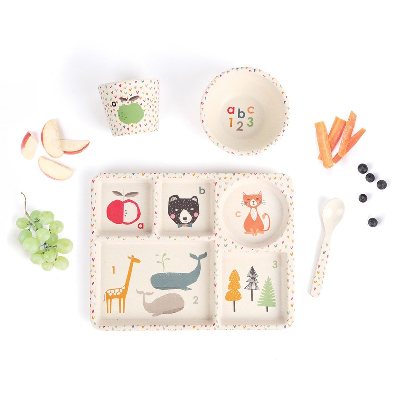 Love Mae Divided Plate Set - ABC