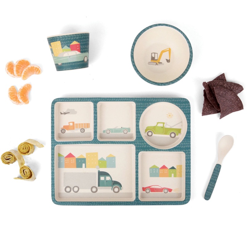 Love Mae Divided Plate Set - Cars
