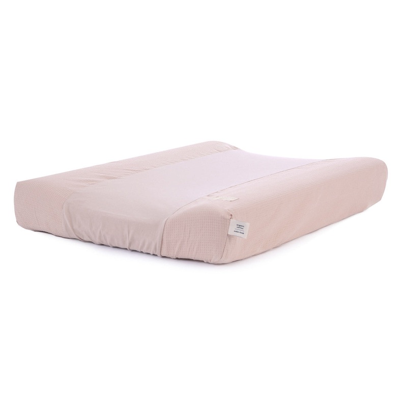 nobodinoz Calma Honeycomb Changing Cover Misty Pink with Changing Mat White (0106120)