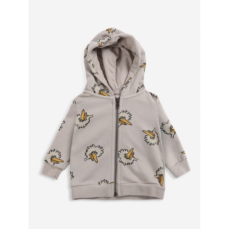 Bobo Choses Birdie All Over Zipped Hoodie