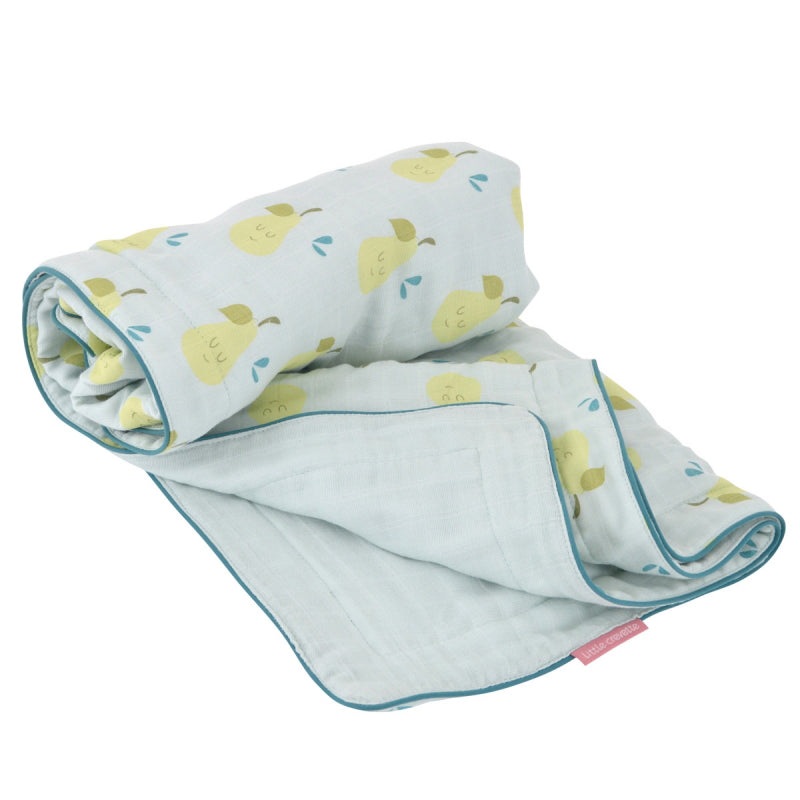 Little Crevette Pears Swaddle Blanket