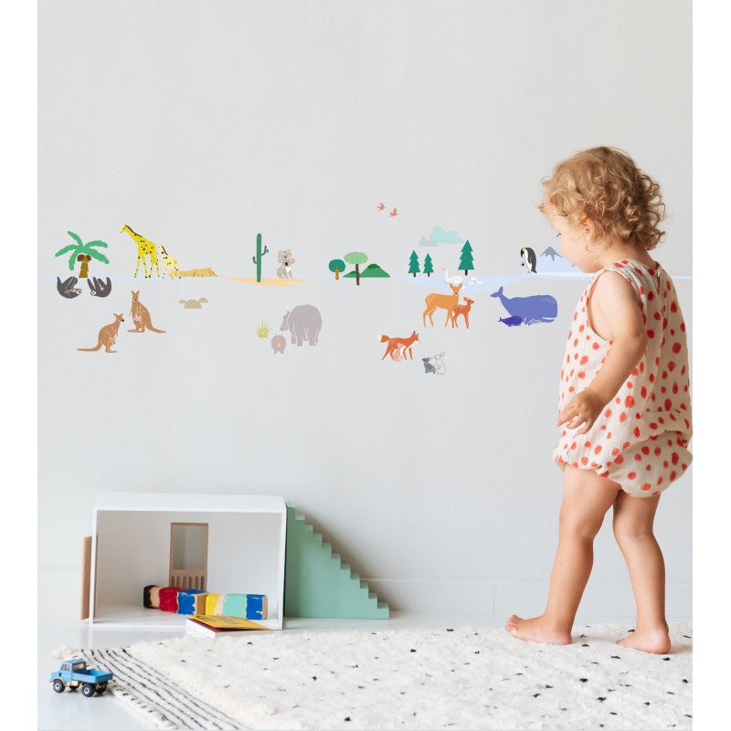 MIMI'lou Around The World Wall Sticker Frise