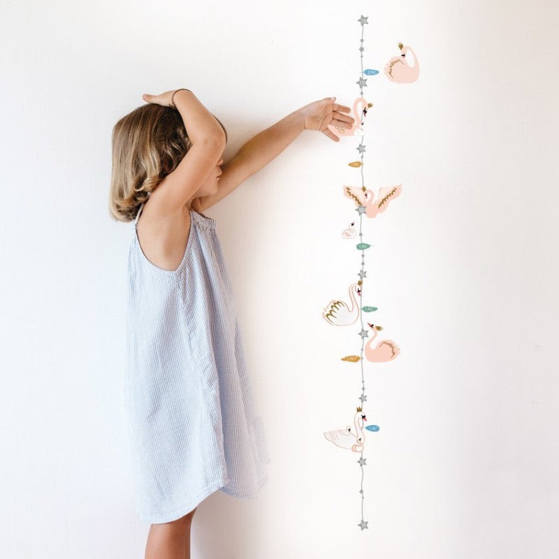MIMI'lou Height Chart Wall Sticker - Swans (English)