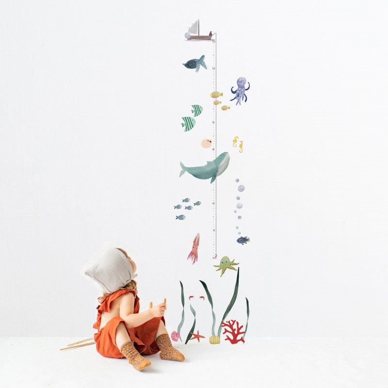 MIMI'lou Height Chart Wallsticker - Ocean