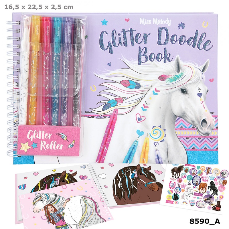 Depesche Miss Melody Glitter Doodle Book