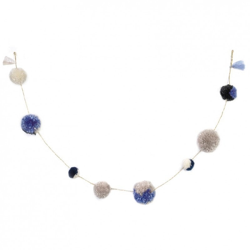 MIMI'lou Pompom Garland Blue