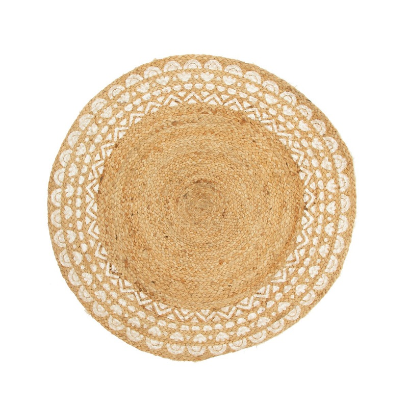 RJB Stone Ibiza Modern White Jute Rug