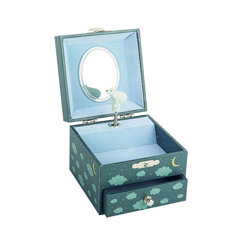Trousselier Photoluminescent Muscial Cube Box Penguin-Glow In Dark