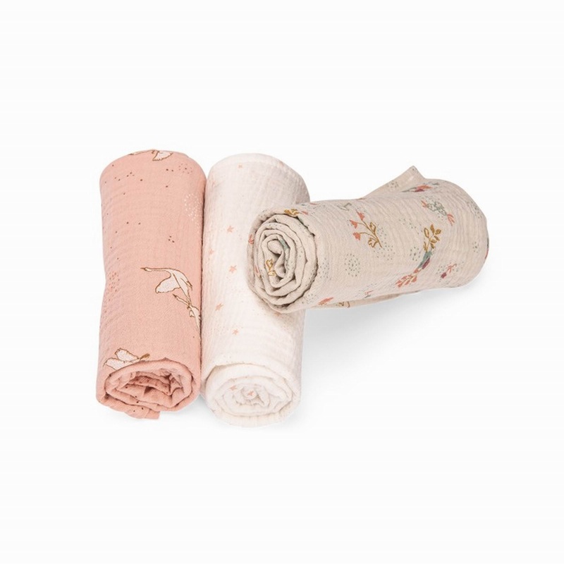 Moulin Roty La Petite Ecole De Danse Set of 3 Muslin Squares