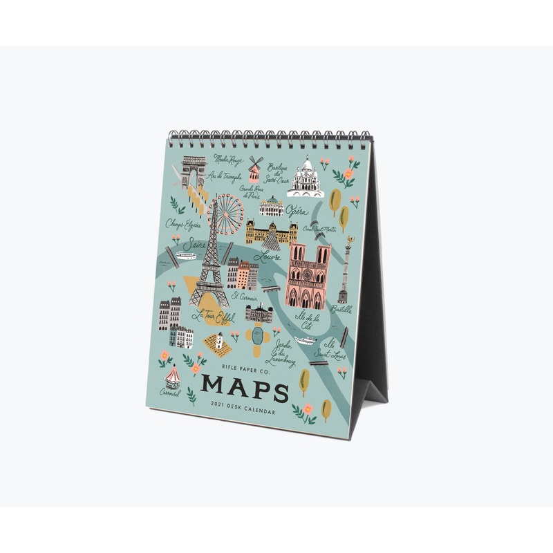Rifle Paper Co 2021 City Maps Desk Calendar