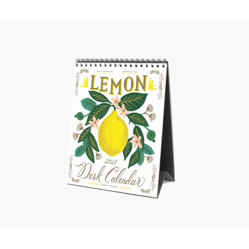 Rifle Paper Co 2021 Lemon Desk Calendar