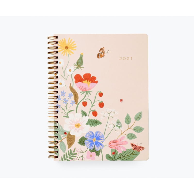 Rifle Paper Co 2021 Strawberry Fields Softcover Spiral Planner