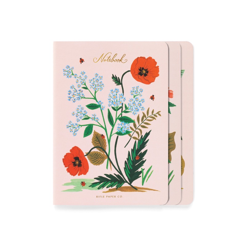 Rifle Paper Co Assorted Botanical Notebooks (Set of 3)