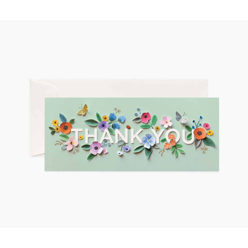 Rifle Paper Co Cut Paper Thank You No. 10 Card