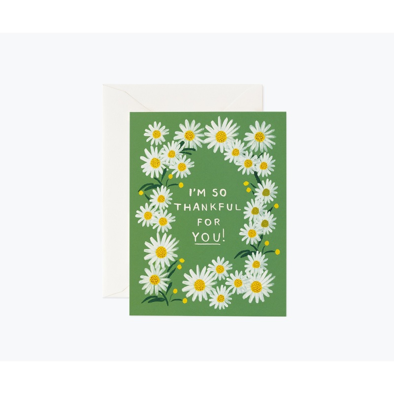 Rifle Paper Co Daisies Thankful For You Card