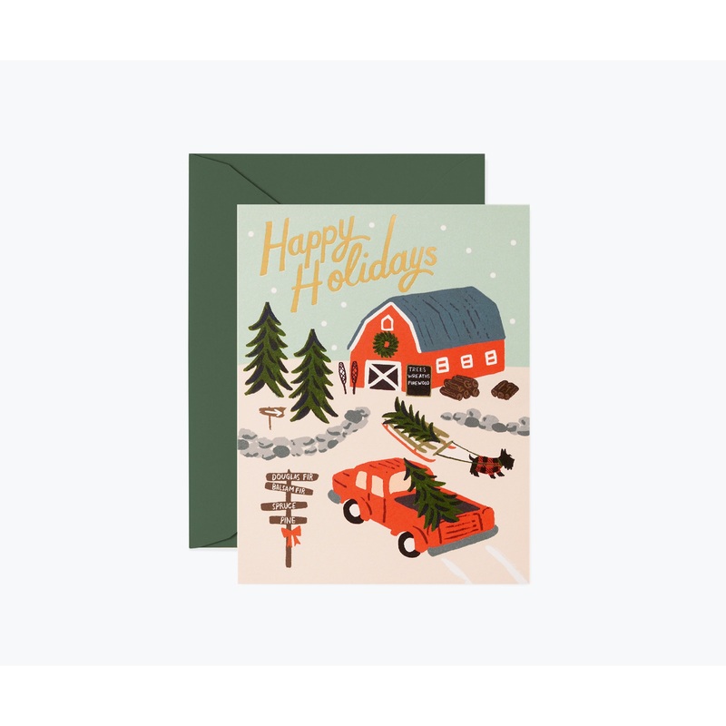 Rifle Paper Co Holiday Tree Farm Card
