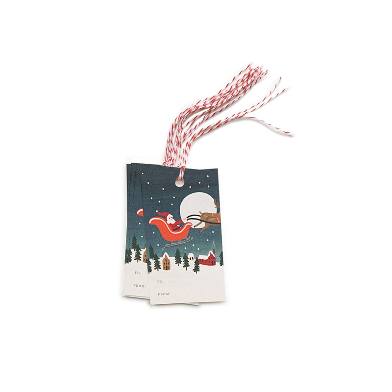 Rifle Paper Co Santa's Sleigh Gift Tag (Pack of 10)
