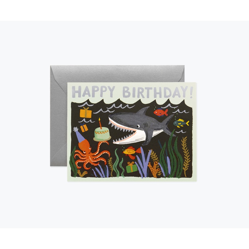 Rifle Paper Co Shark Birthday Card
