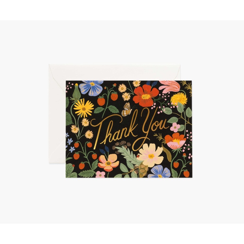 Rifle Paper Co Strawberry Fields Thank You Card