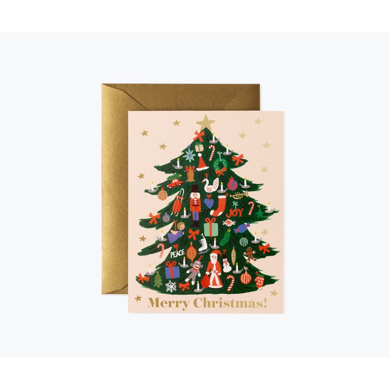 Rifle Paper Co Trimmed Tree Card