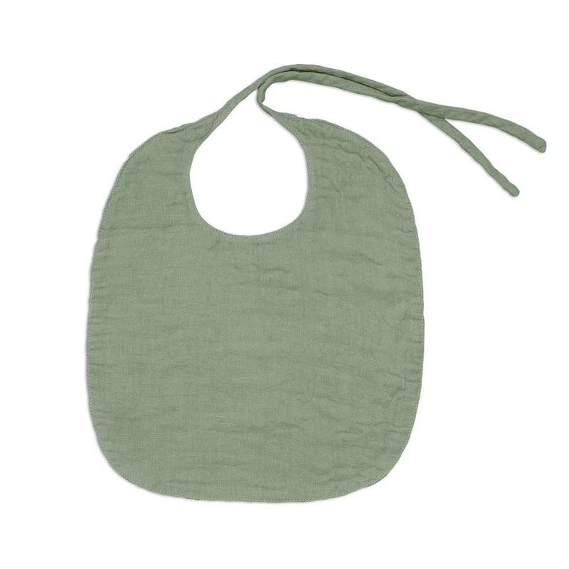 Numero 74 Organic Cotton Baby Bib Round Sage Green