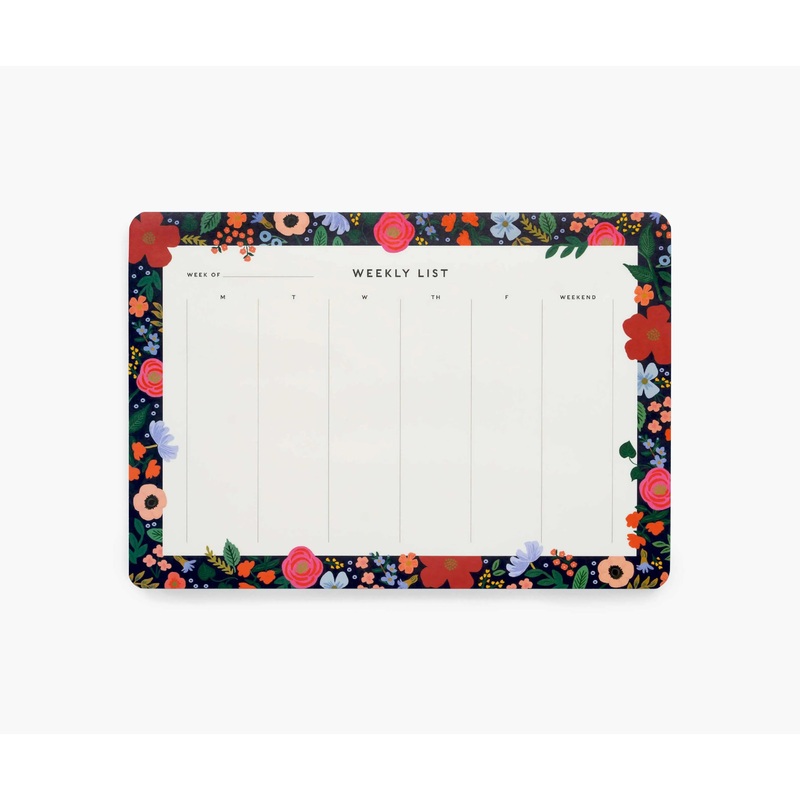 Rifle Paper Co Wild Rose Weekly Desk Pad
