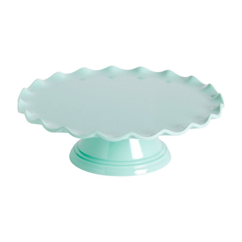 A Little Lovely Company Cake Stand: Wave  Mint