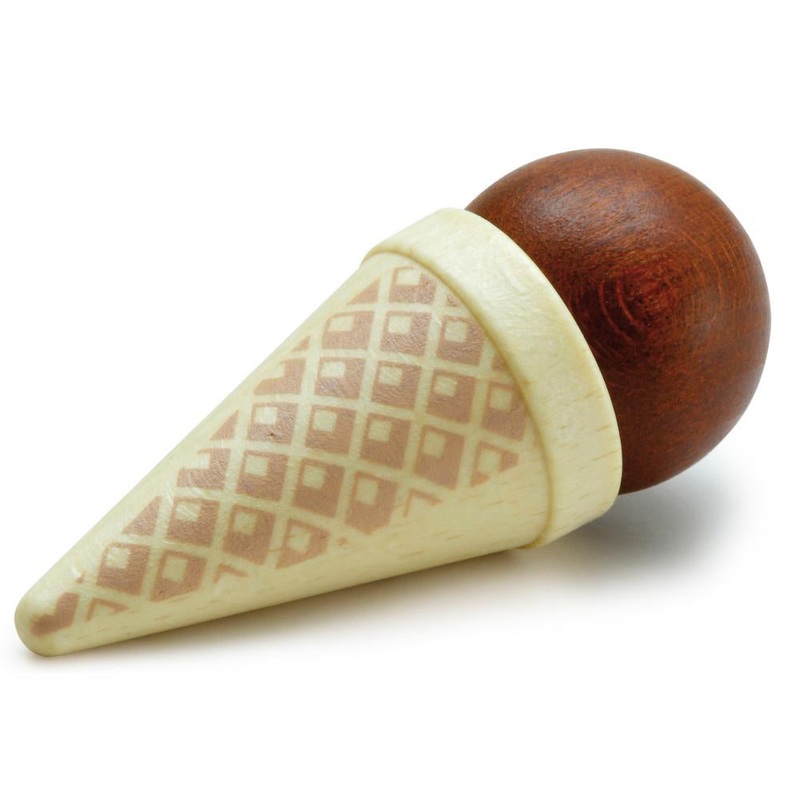 Erzi Ice Cream Cone, Brown