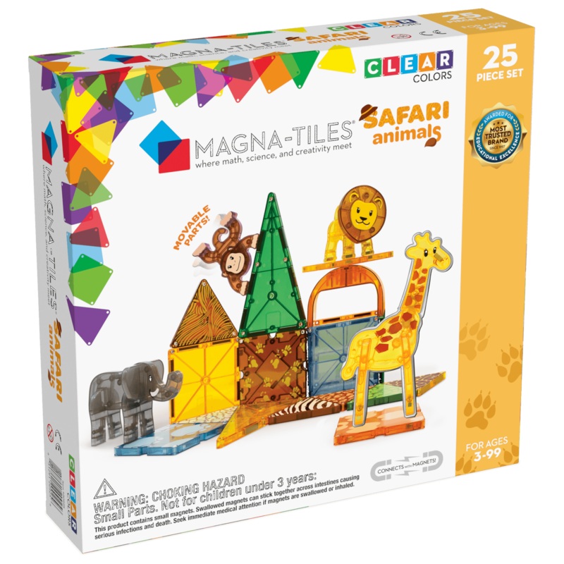 MAGNA-TILES Safari Animals 25 Piece Set