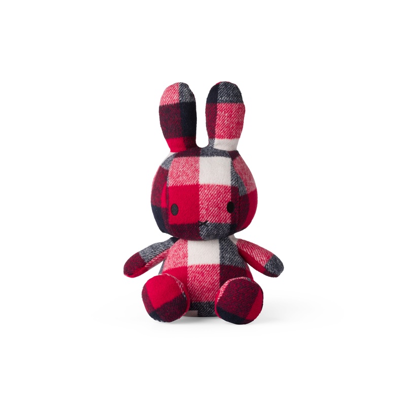 Miffy Sitting Check Red / Blue - 33cm