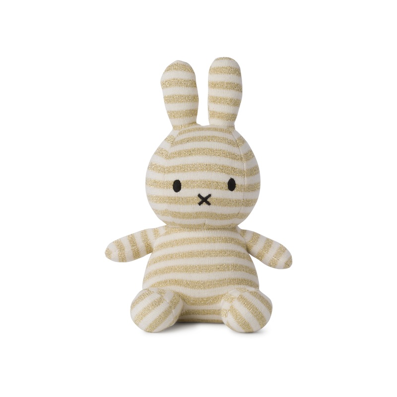 Miffy Sitting Organic Cotton Stripe Cream - 23cm