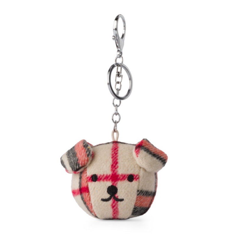 Miffy Snuffy Bag Hanger Checkered Red / Cream - 10cm
