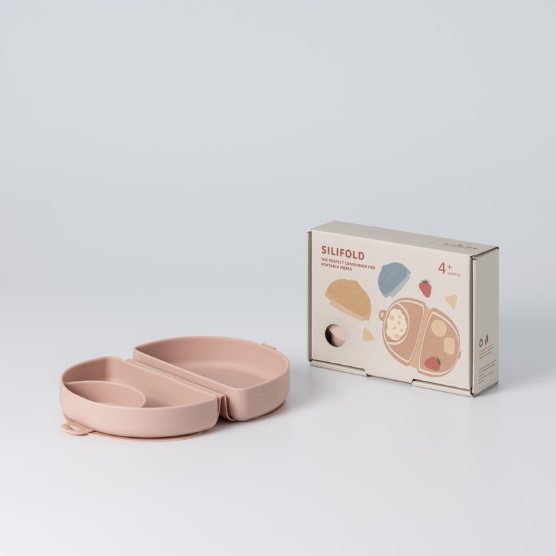 Miniware Silifold Folding Silicone Lunch Box - Pink Salt