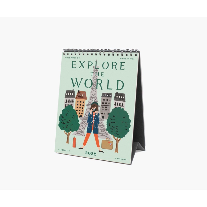 Rifle Paper Co 2022 Explore The World Desk Calendar