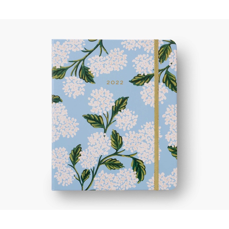 Rifle Paper Co 2022 Hydrangea 17-Month Covered Spiral Planner