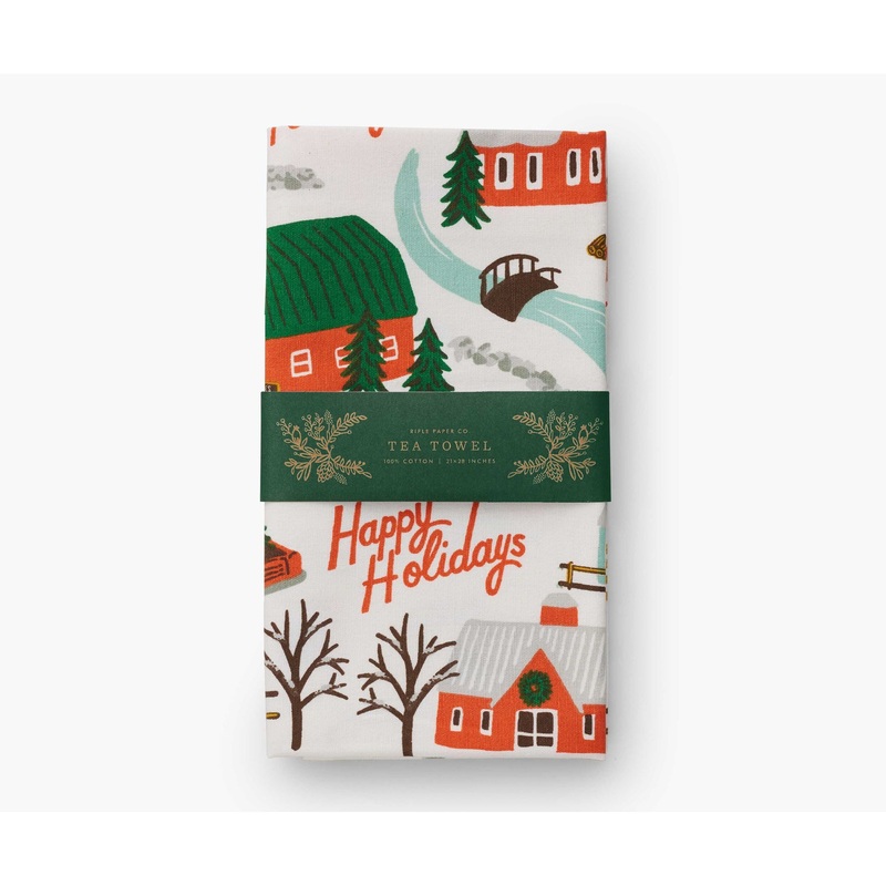 Rifle Paper Co Christmas Tree Farm Tea Towel