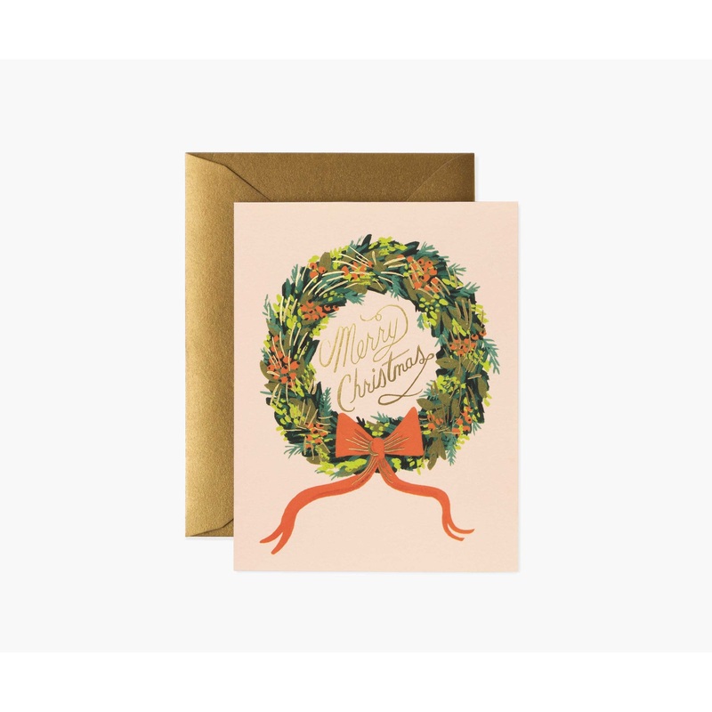 Rifle Paper Co Christmas Wreath Card