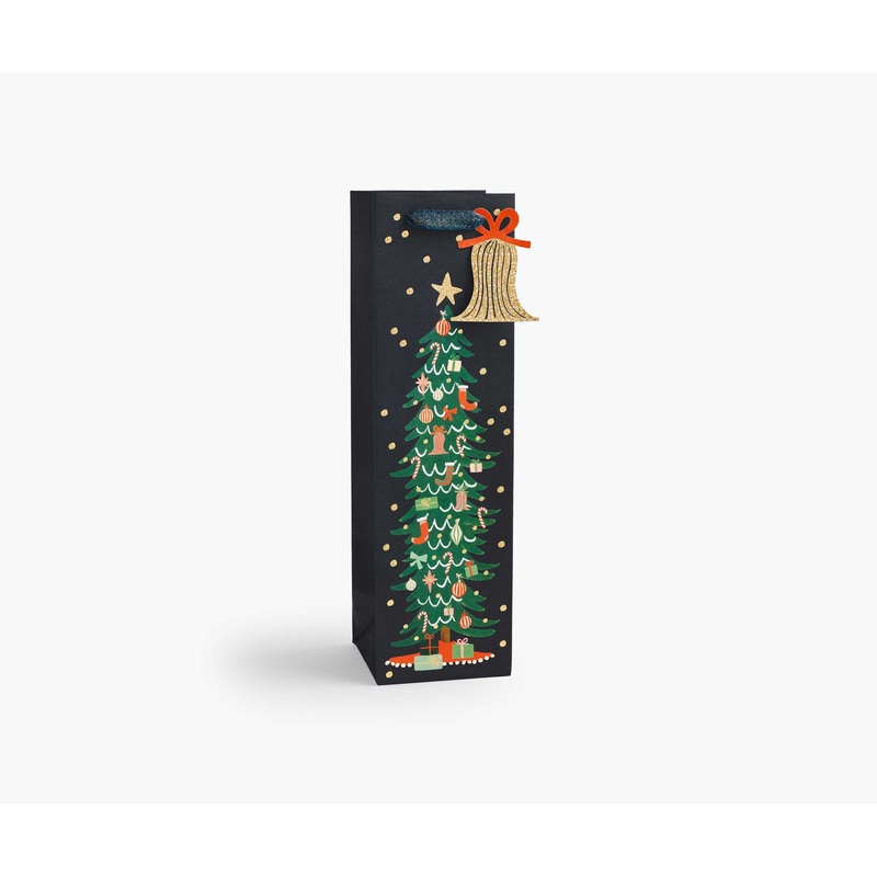 Rifle Paper Co Deck The Halls Wine Gift Bag