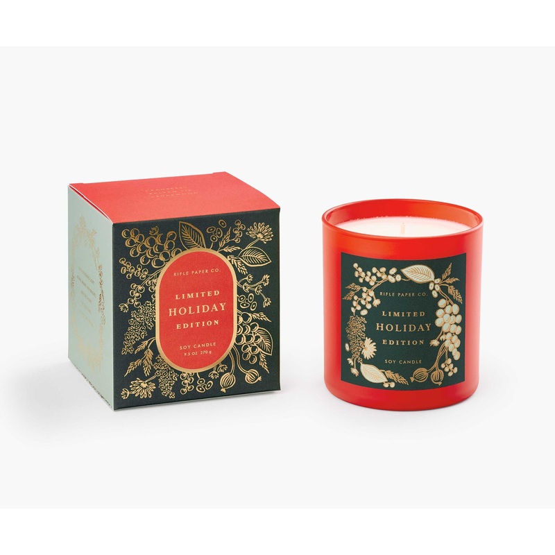 Rifle Paper Co Holiday Candle - Glass
