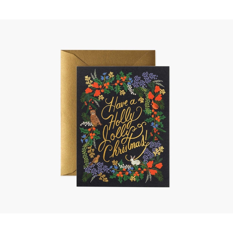 Rifle Paper Co Holly Jolly Christmas Card