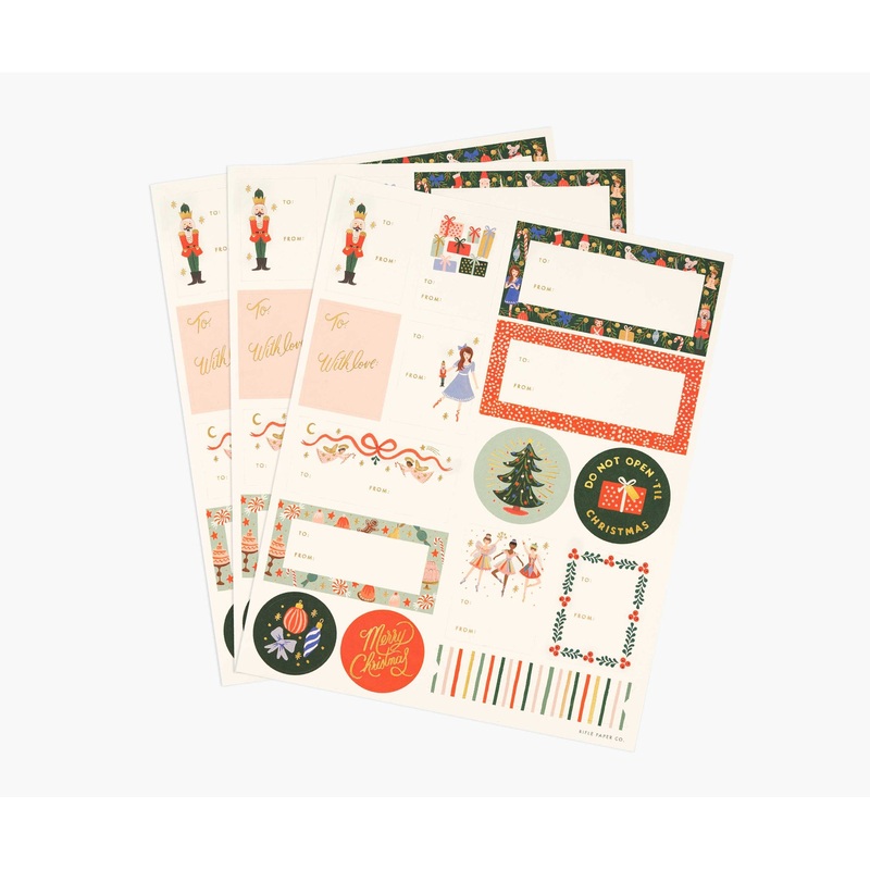Rifle Paper Co Pack of 3 Nutcracker Stickers & Labels