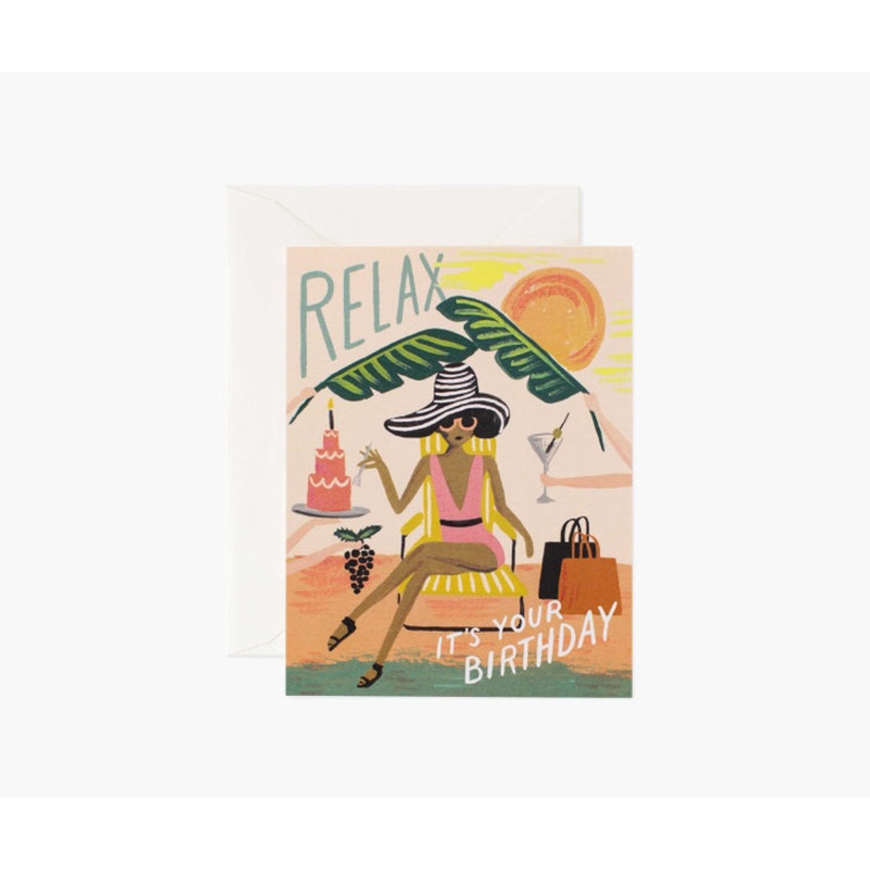 Rifle Paper Co Relax Birthday Card