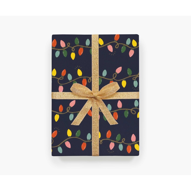 Rifle Paper Co Roll of 3 Holiday Lights Wrapping Sheets